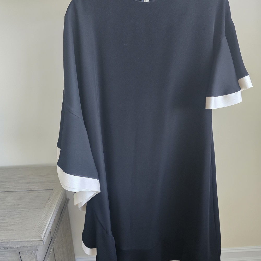 Black Dress with White Trim